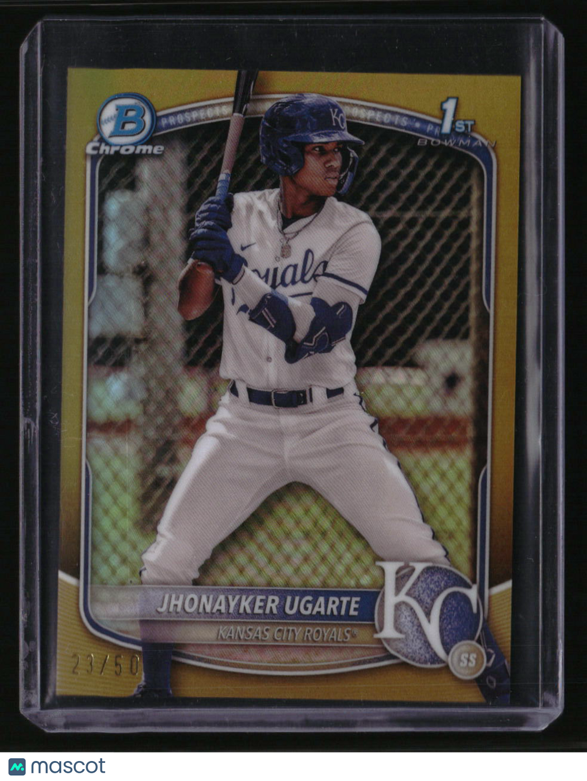 2025 Bowman Jhonayker Ugarte Chrome Prospects Gold Refractor #/50