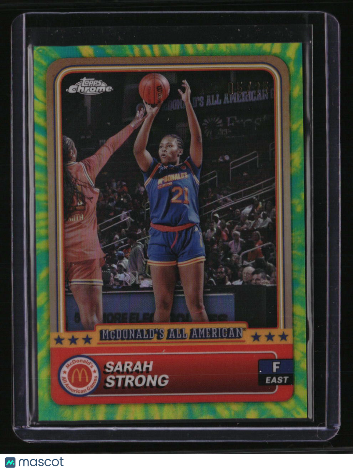 2024 Topps Chrome McDonald's All-American Sarah Strong Tie-Dye Refractor #/25