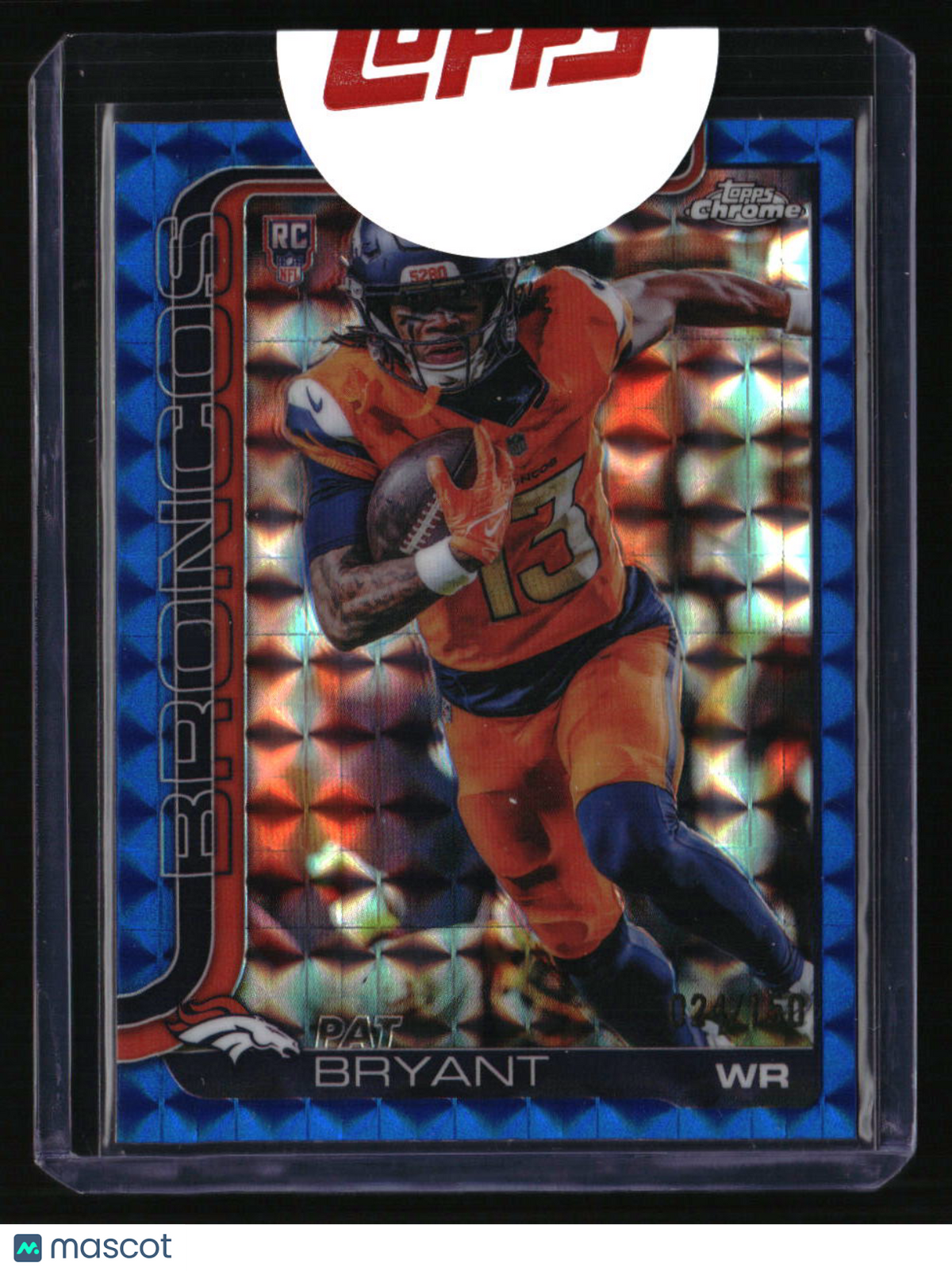 2025 Topps Chrome Pat Bryant Blue Geometric Refractor #/150