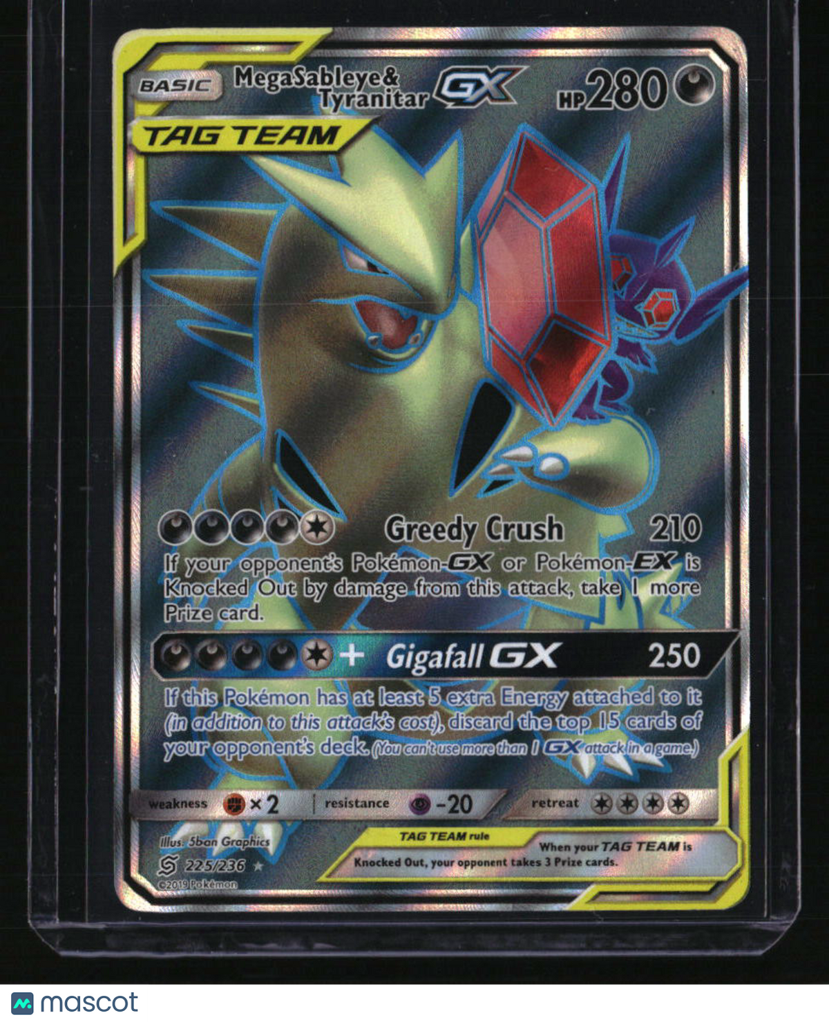 SM - Unified Minds Mega Sableye & Tyranitar GX (Full Art)