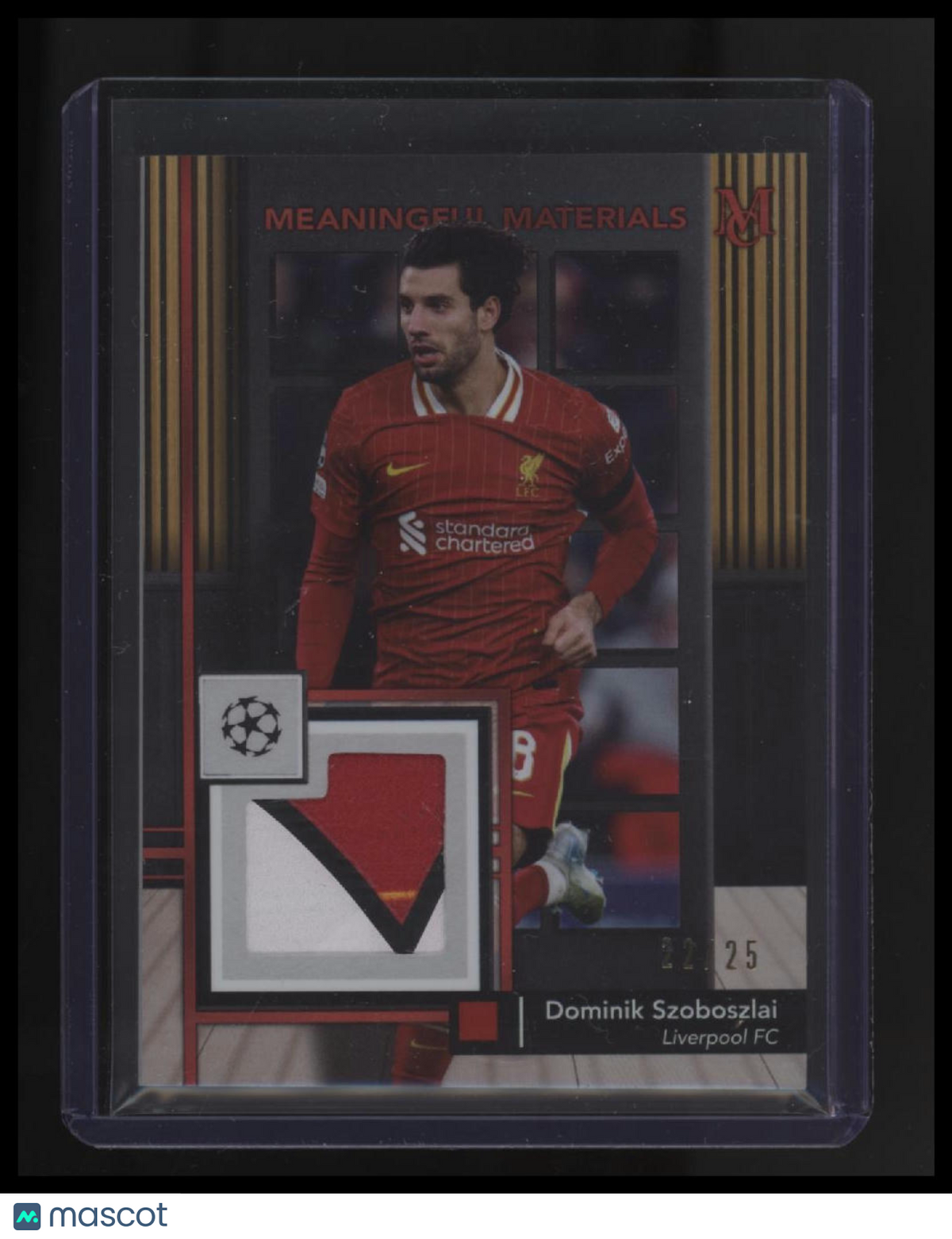 2024-25 Topps Museum Coll. UEFA CC Dominik Szoboszlai Meaningful Mem. Ruby #/25