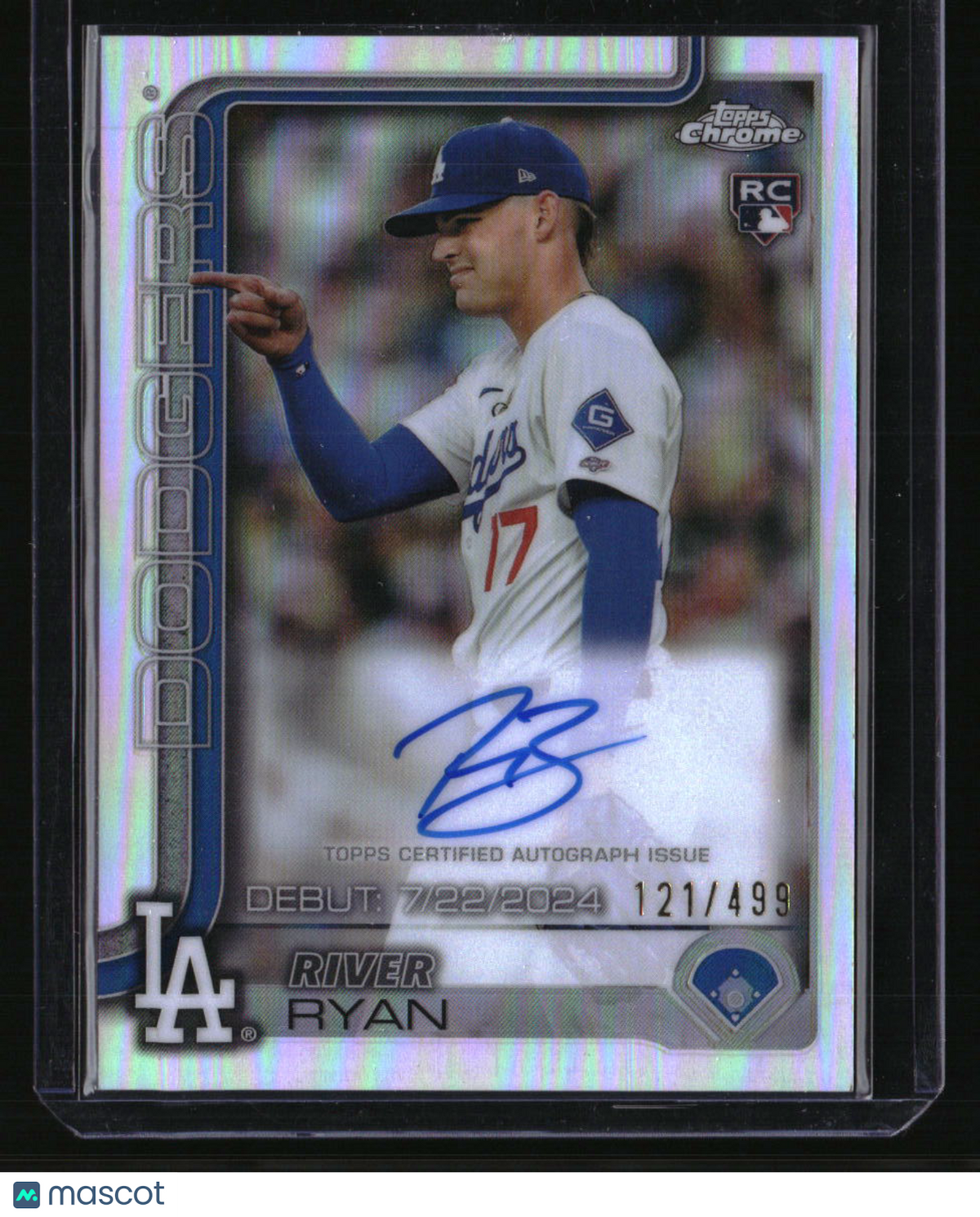 2025 Topps Chrome Update River Ryan Rookie Debut Auto Refractors #/499