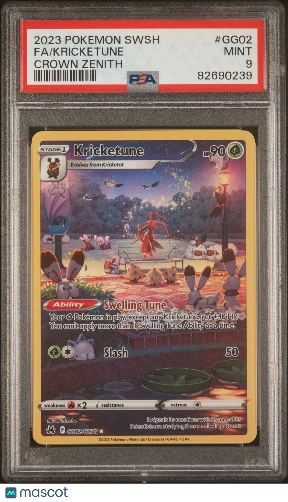 2023 Pokemon Sword And Shield Crown Zenith Fa/Kricketune Crown Zenith PSA 9