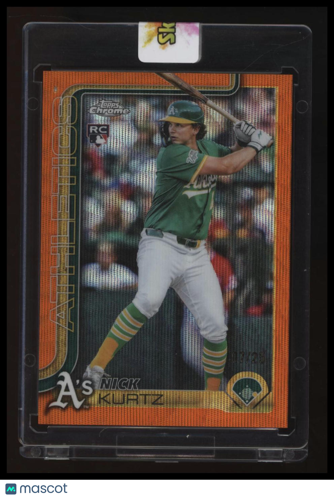 2025 Topps Chrome Update Nick Kurtz Orange Wave Refractors #/25