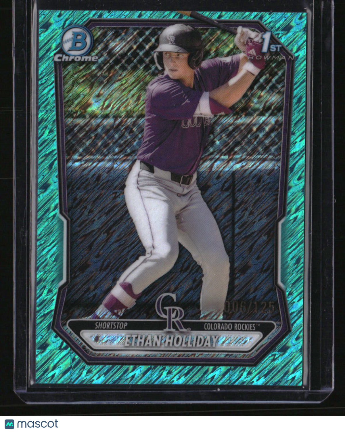 2026 Bowman Ethan Holliday Chrome Prospects Aqua Shimmer Refractor #/125
