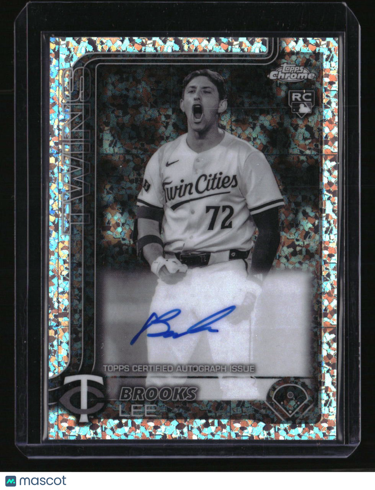 2025 Topps Chrome Brooks Lee Rookie Autographs B&W Mini-Diamond Refractors