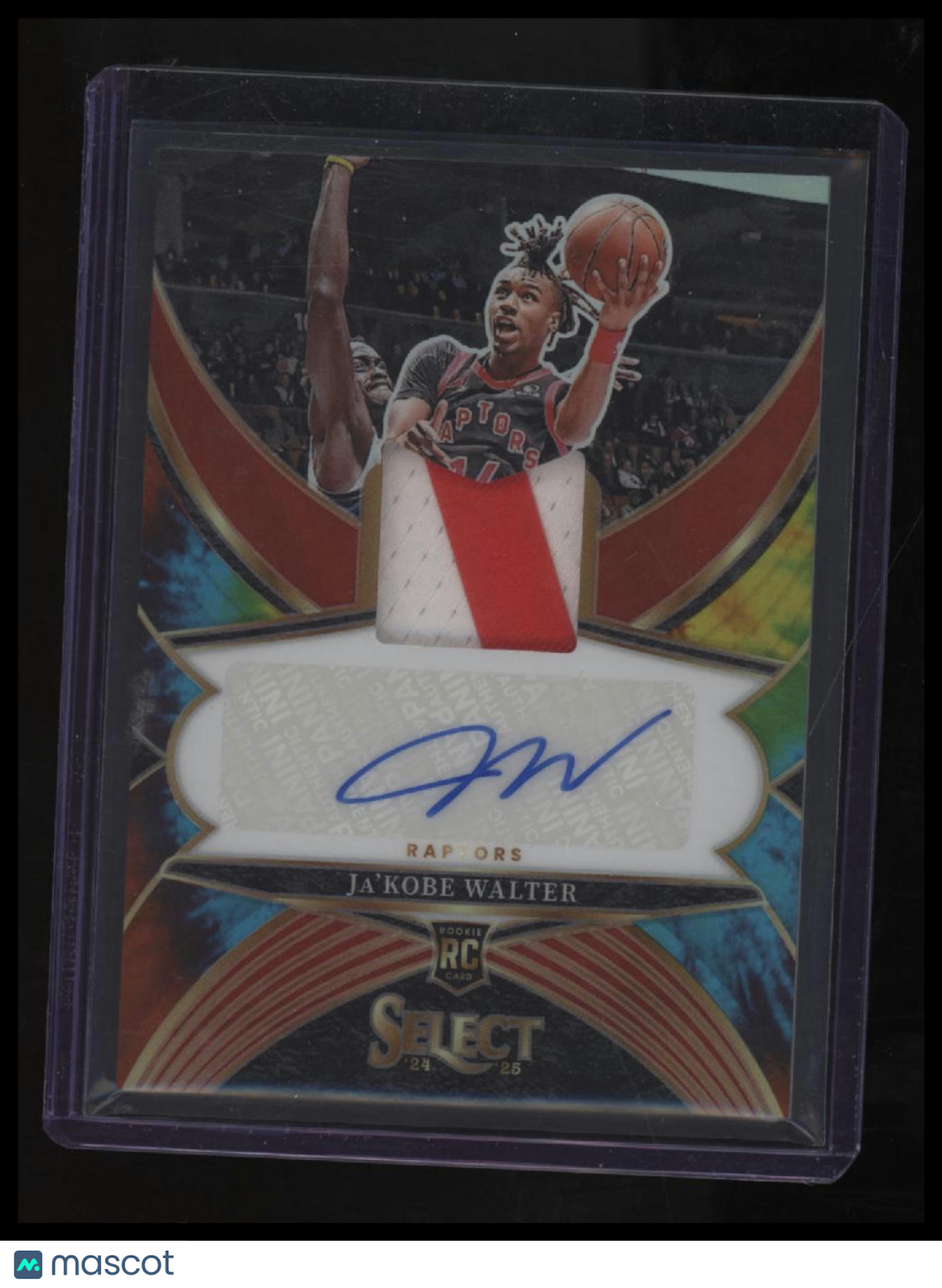2024-25 Panini Select Ja’Kobe Walter Rookie Jersey Auto Tie Dye Prizms #/25