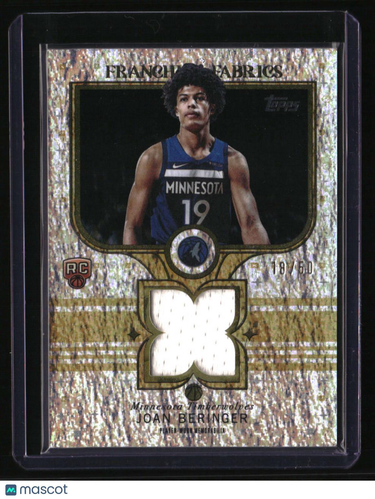 2025-26 Topps Joan Beringer Franchise Fabrics Gold Holo Foil #/50