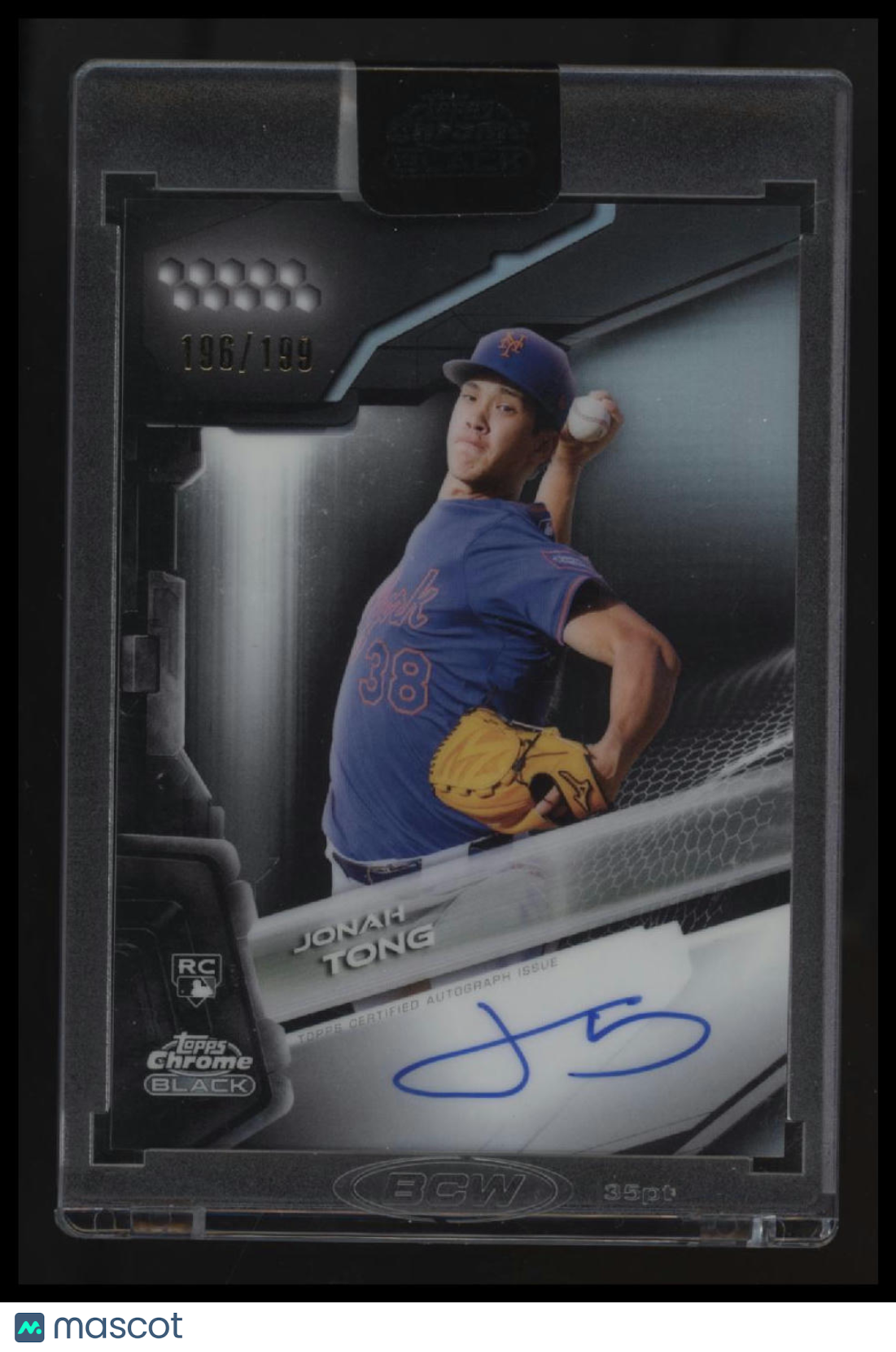2026 Topps Chrome Black Jonah Tong Autographs Refractors #/199