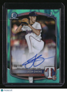 2025 Bowman Draft Josh Owens Chrome Prospect Autographs Aqua Lava #/199