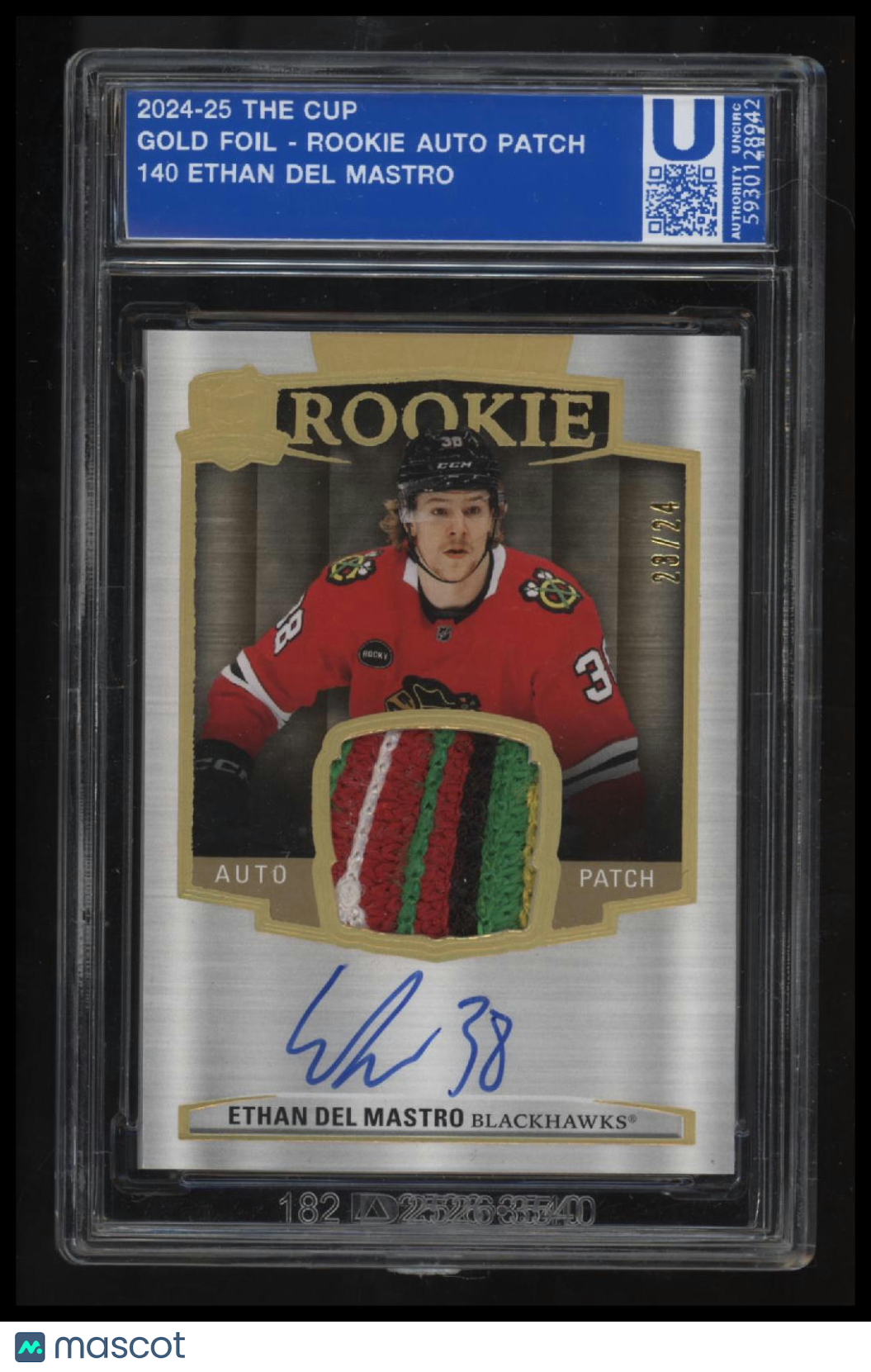 2024-25 Upper Deck The Cup Ethan Del Mastro Gold Foil #/24