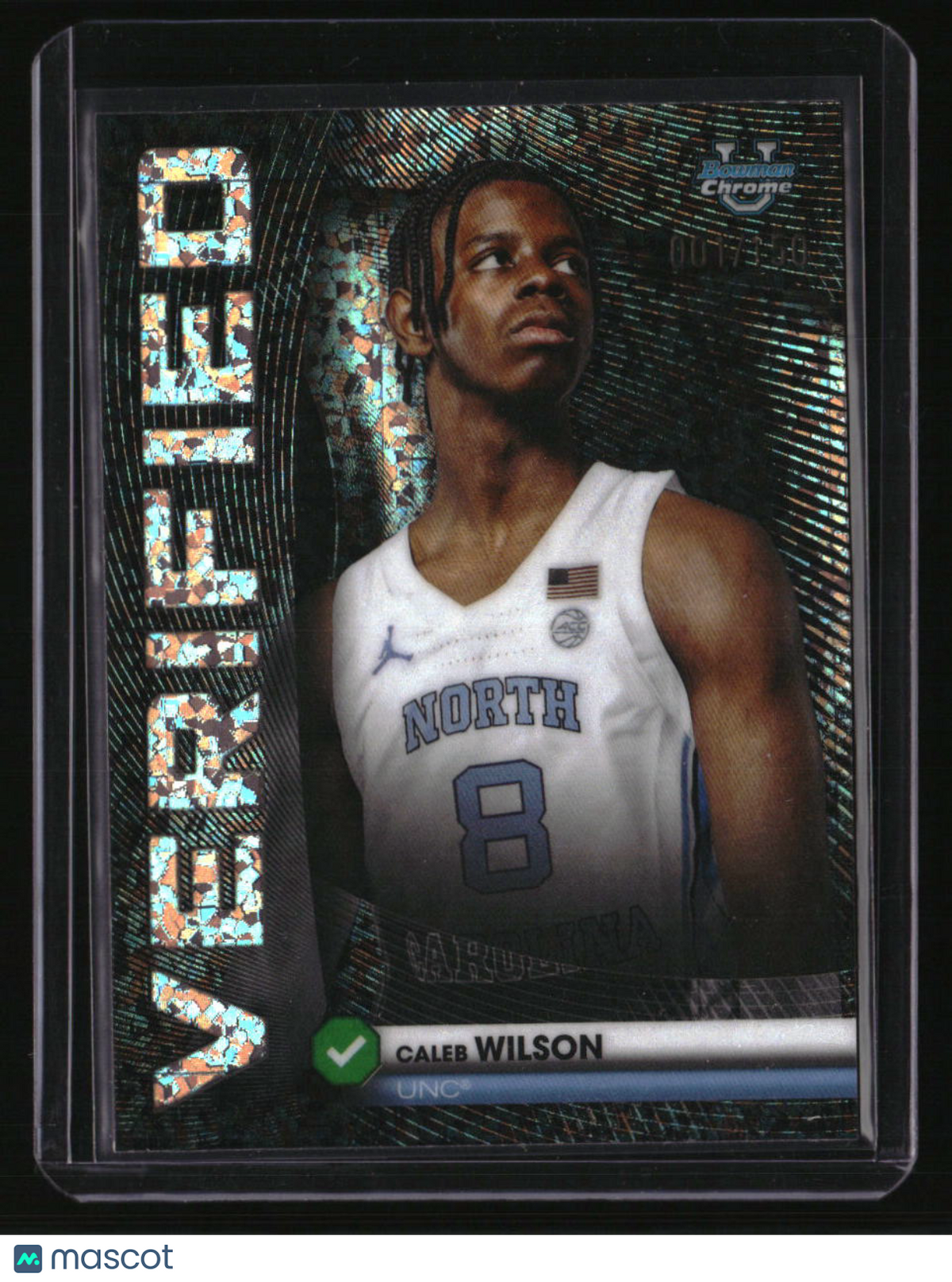 2025-26 Bowman Caleb Wilson Bowman Verified Mini-Diamond Refractor #/150