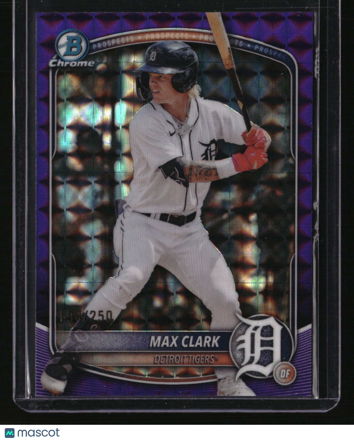 2025 Bowman Draft Max Clark Chrome Purple Geometric #/250