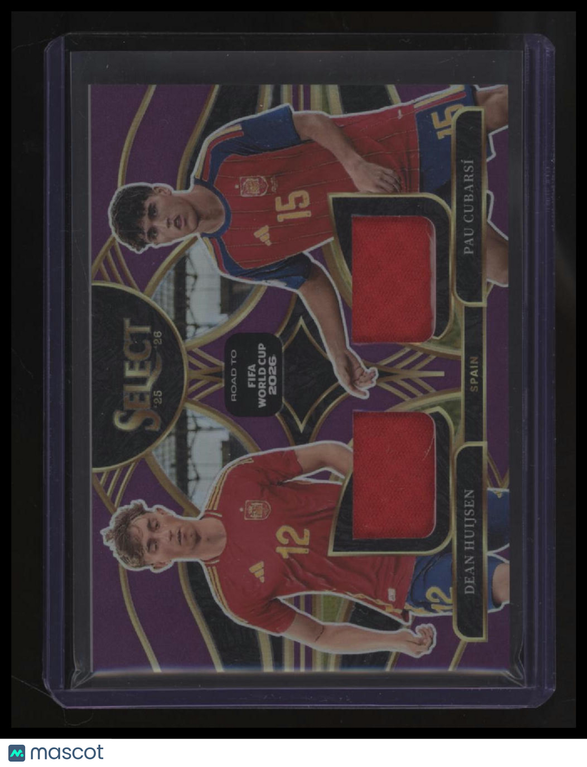2025-26 Panini Select Road to FIFA World Cup Huijsen/Cubarsi Swatch Purple #/99