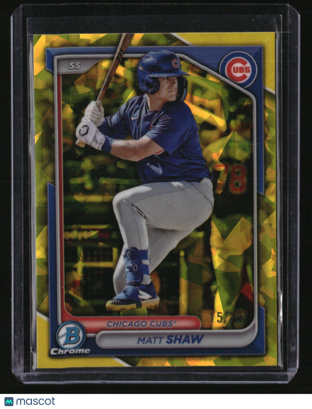 2024 Bowman Draft Sapphire Edition Matt Shaw Yellow #/75
