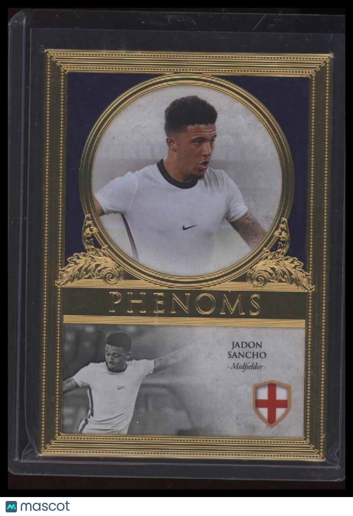 2021-22 Futera Unique World Football Jadon Sancho Phenoms 24KT Gold Framed #/9