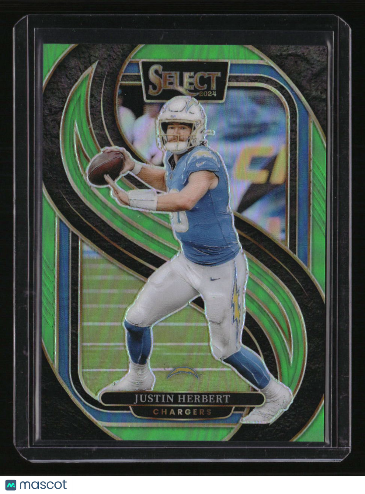 2024 Panini Select Justin Herbert Neon Green Premier Level #/49