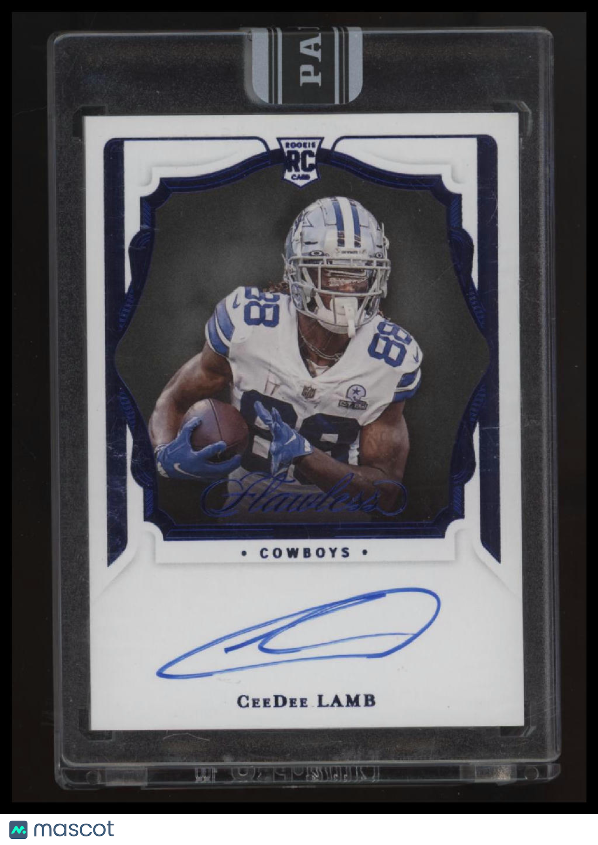 2020 Panini Flawless CeeDee Lamb Rookie Black Box Shadow Signatures Platinum 1/1