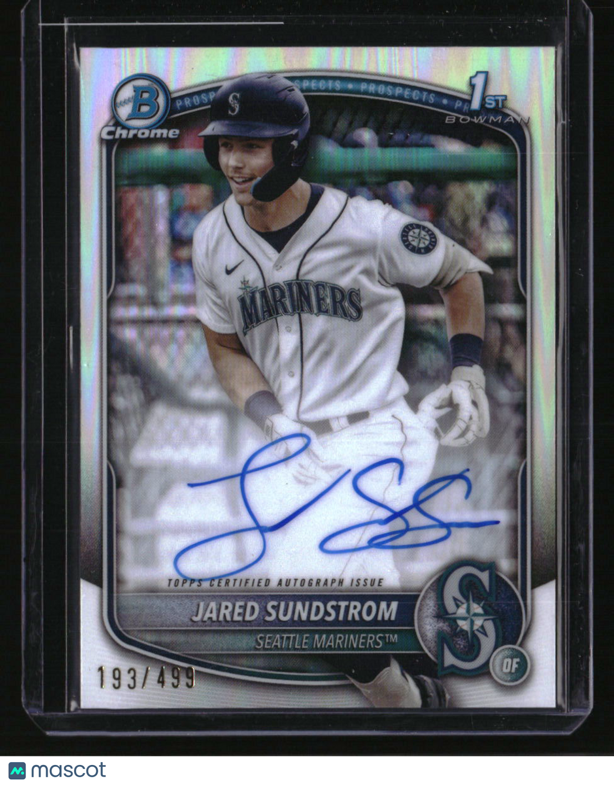 2025 Bowman Jared Sundstrom Chrome Prospect Autographs Refractor #/499