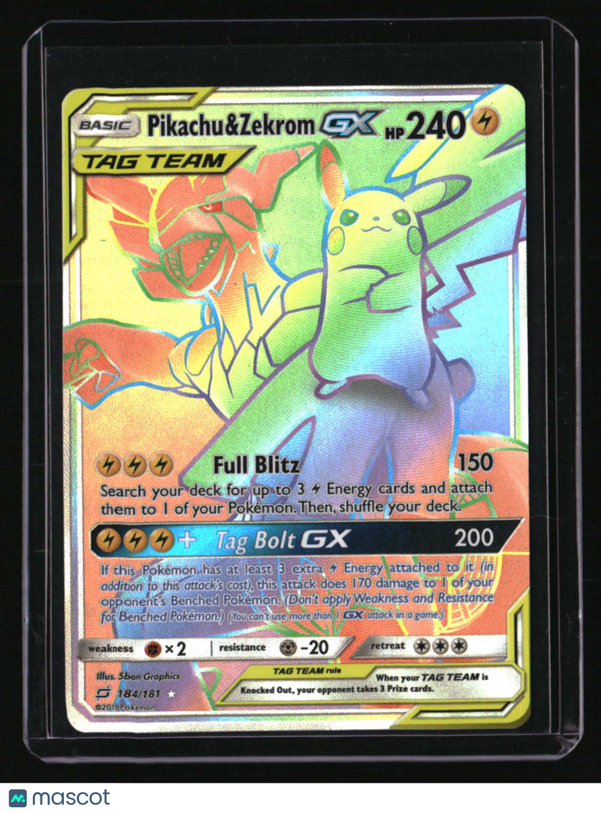 SM - Team Up Pikachu &amp; Zekrom GX (Secret) LP