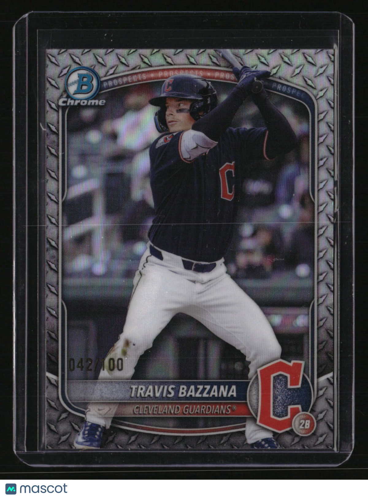 2025 Bowman Draft Travis Bazzana Chrome Steel Metal Refractor #/100