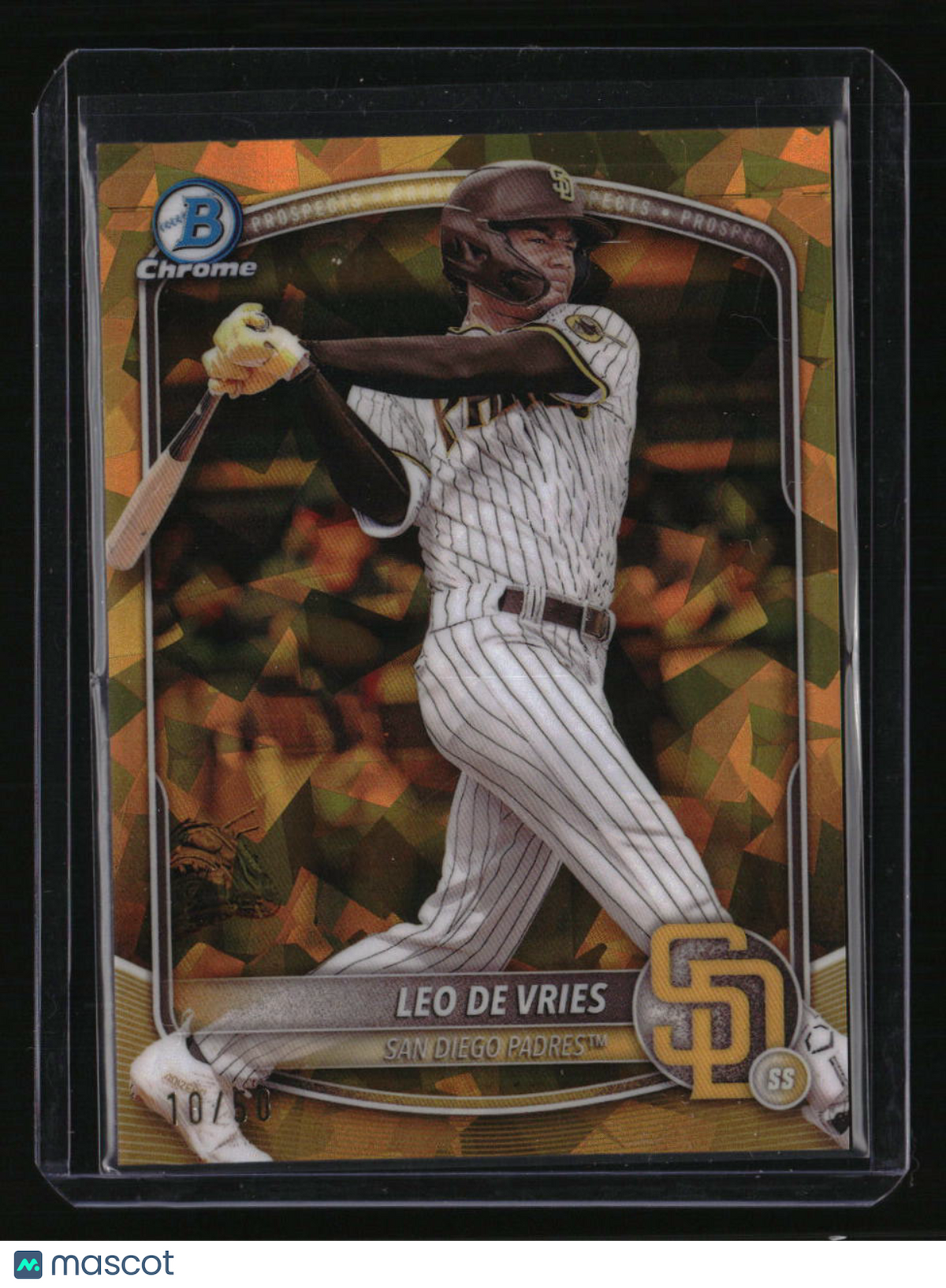 2025 Bowman Sapphire Edition Leo De Vries Gold #/50