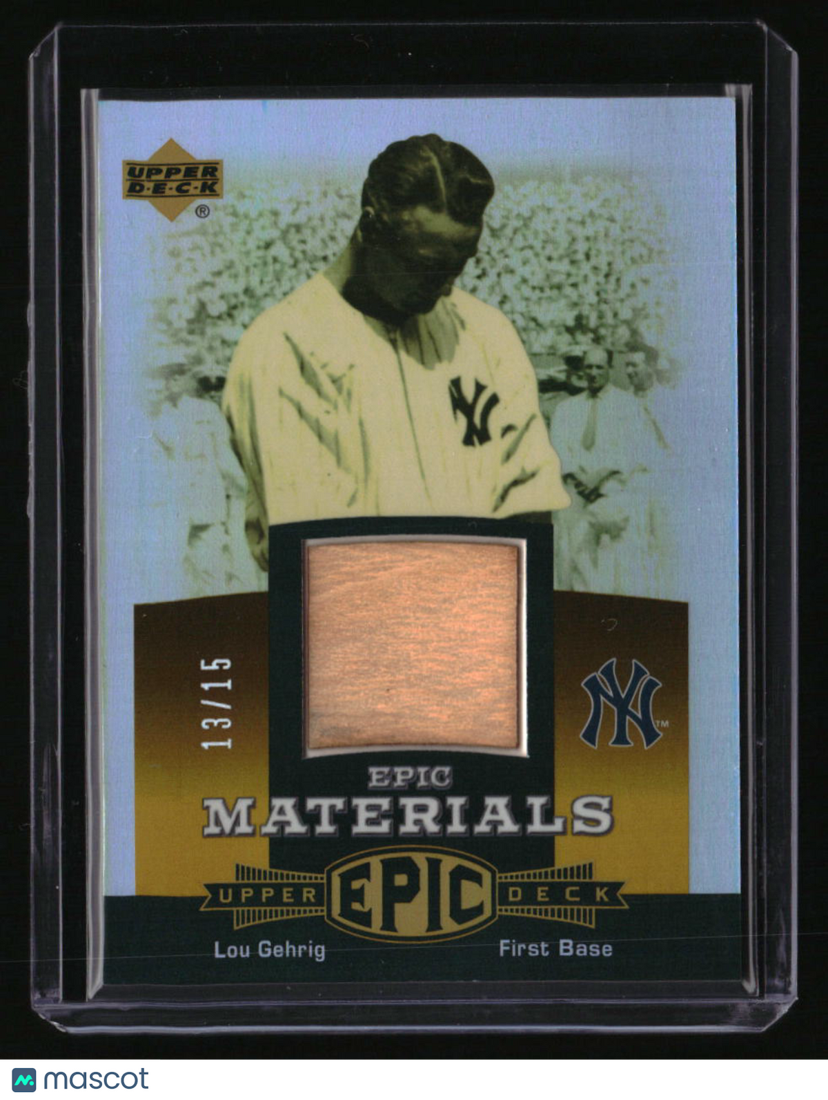 2006 Upper Deck Epic Lou Gehrig Materials Dark Orange #/15