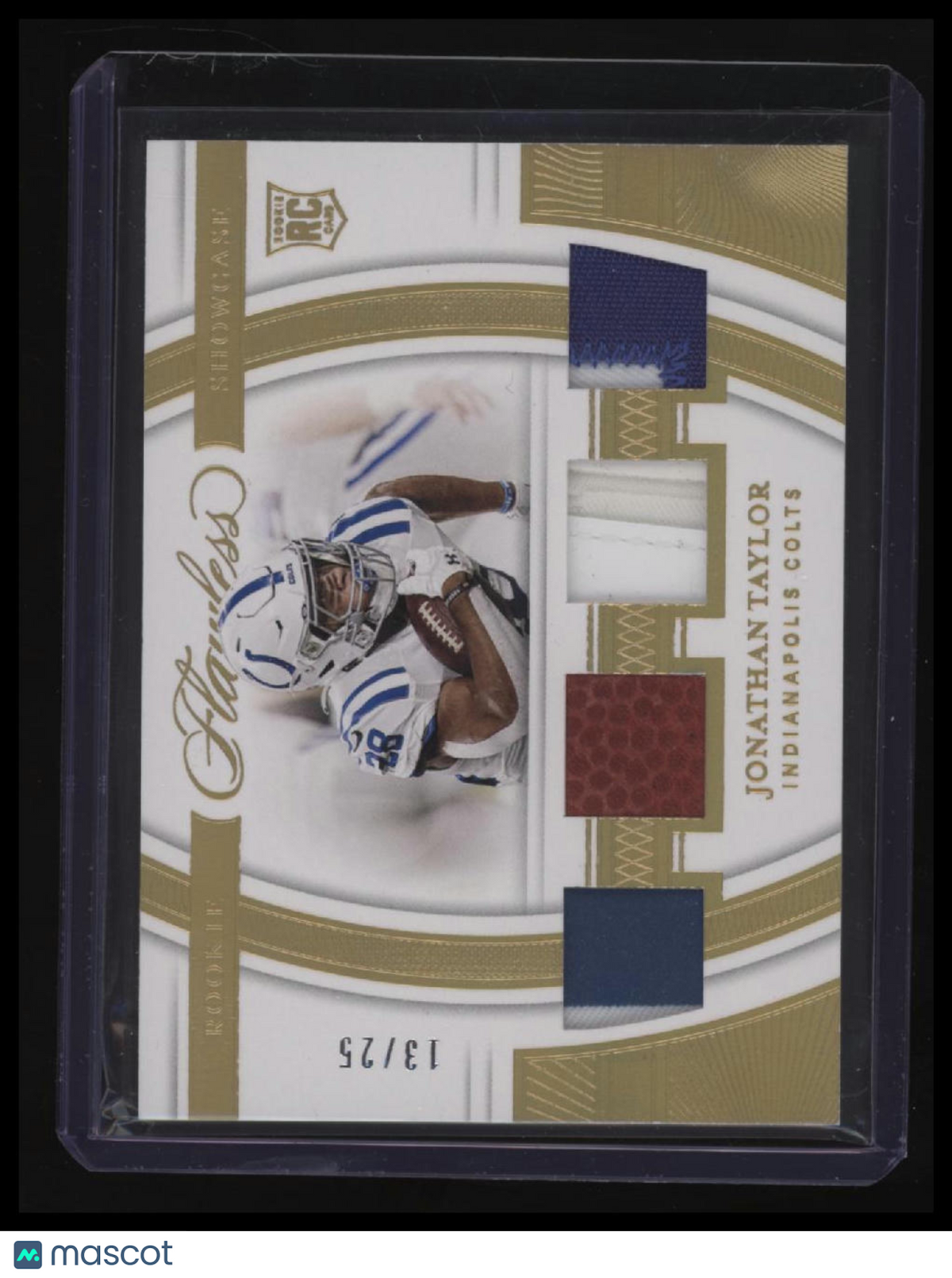 2020 Panini Flawless Jonathan Taylor Rookie Showcase Quad Patch #/25