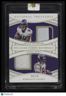 2021 National Treasures Jefferson / Moss NFL Gear Combo Materials Holo Gold #/10