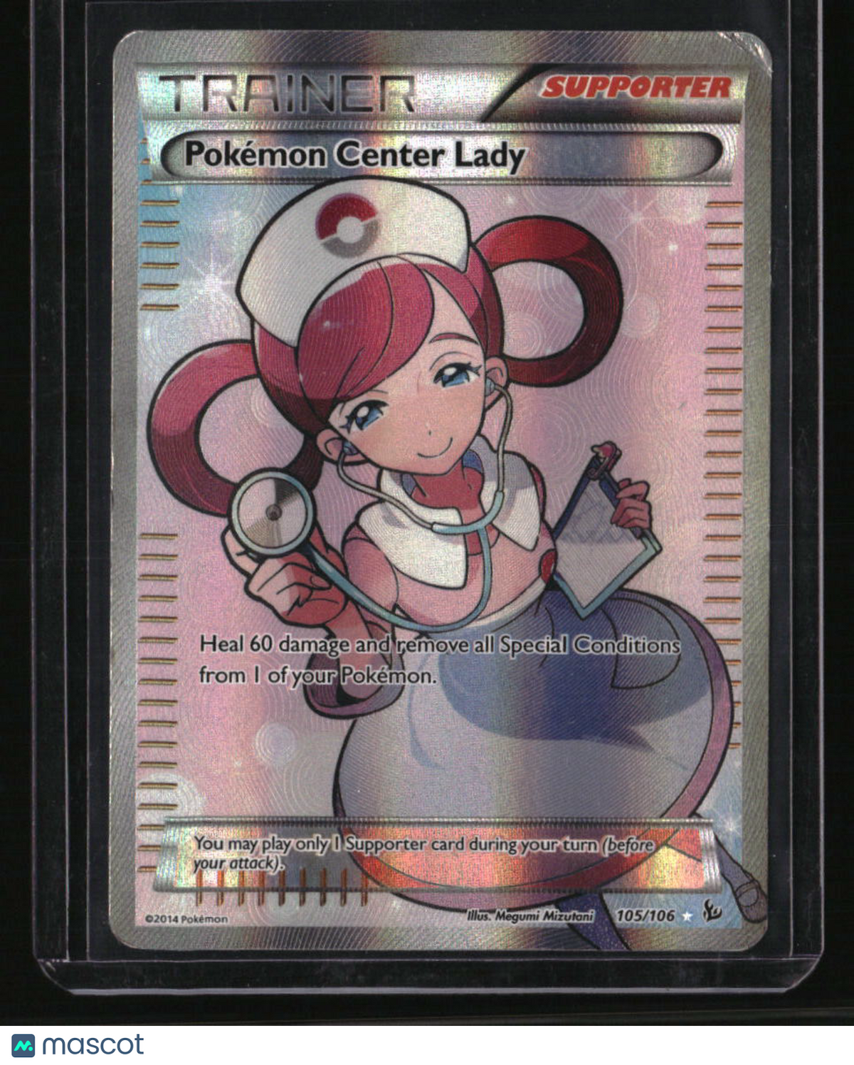 XY - Flashfire Pokemon Center Lady (105 Full Art)