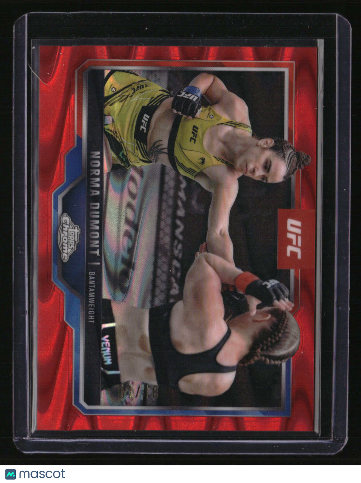 2025 Topps Chrome UFC Norma Dumont Red RayWave #/10