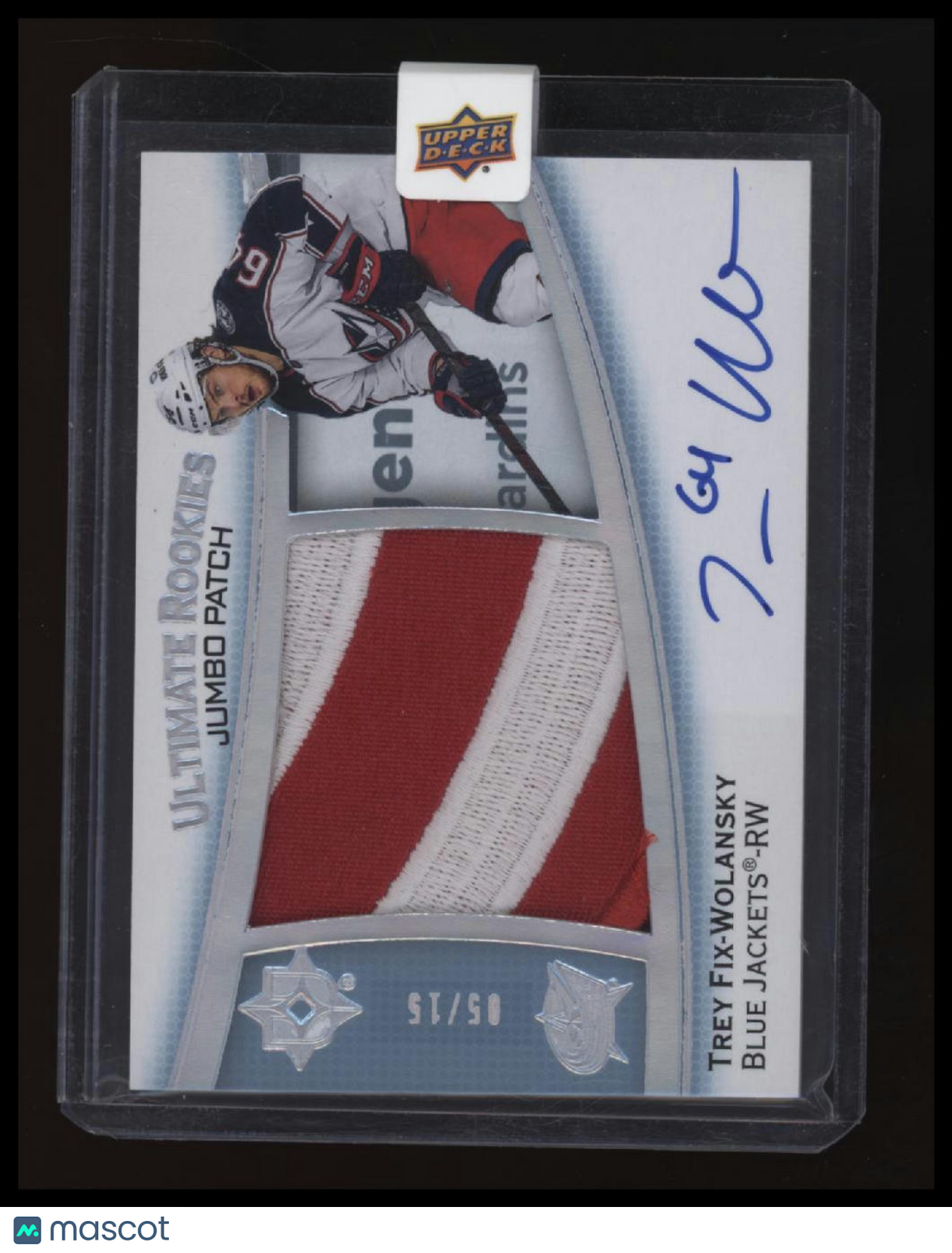 2022-23 Upper Deck Ultimate Trey Fix-Wolansky Jumbo Patch Auto #/15