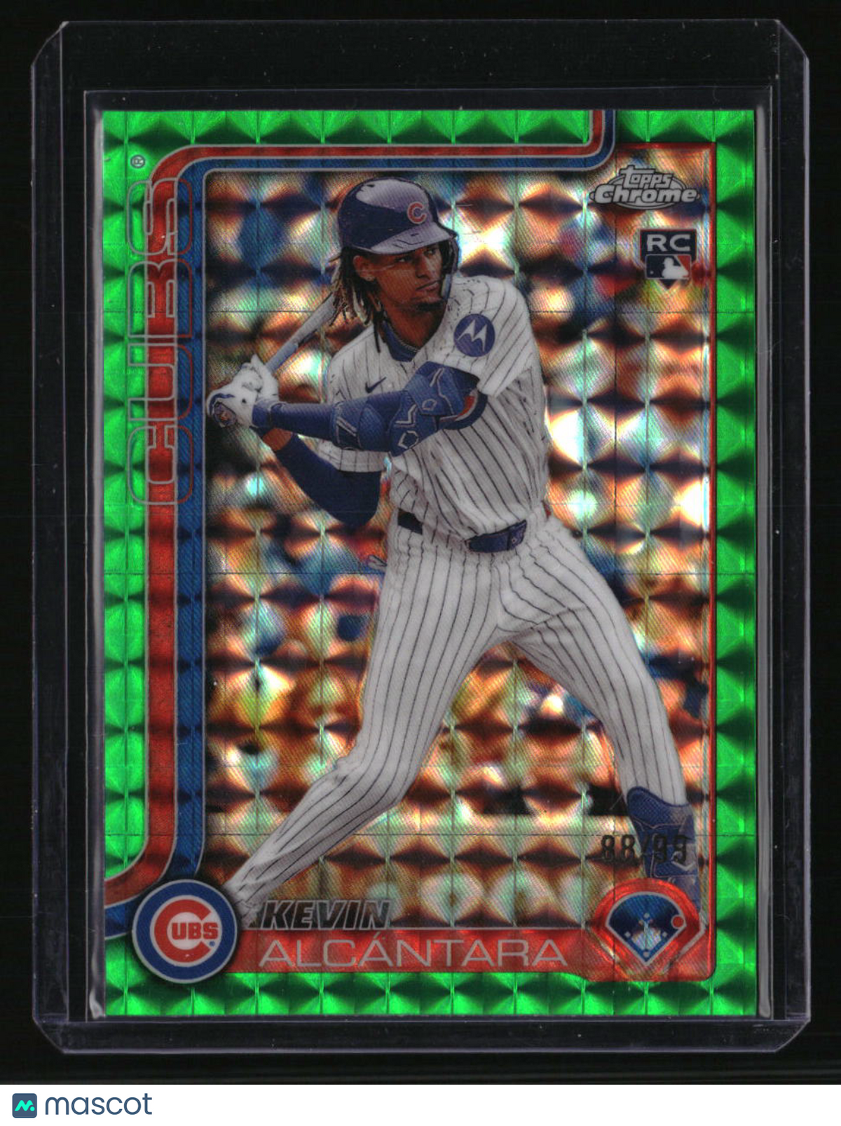 2025 Topps Chrome Kevin Alcántara Green Geometric Refractors #/99