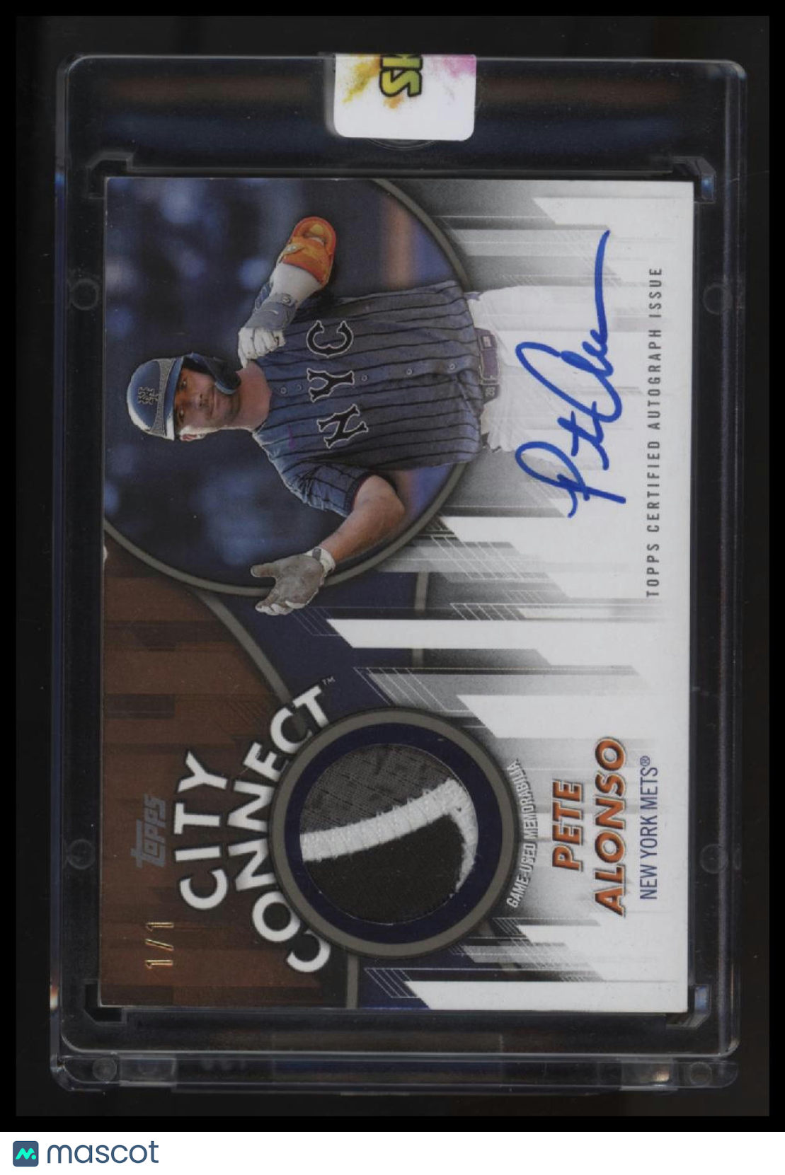 2026 Topps Pete Alonso City Connect Swatch Collection Autographs Relics 1/1