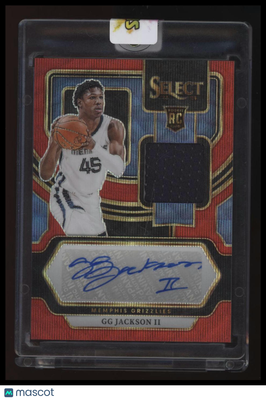 2023-24 Panini Select GG Jackson II Rookie Jersey Autographs Red Wave Prizms