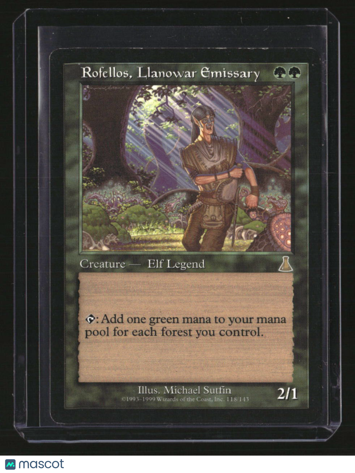 Urza's Destiny Rofellos, Llanowar Emissary