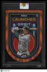 2025 Topps Chrome Cosmic Nick Kurtz Launched into Orbit Orange Galactic #/25
