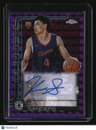 2025-26 Topps Chrome Kobe Sanders Chrome Rookie Auto Purple Geometric #/75