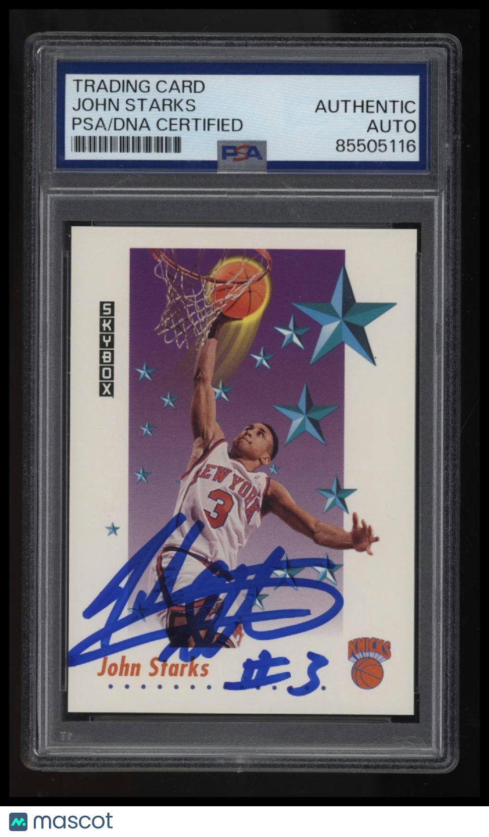 1991-92 SkyBox John Starks Autographed PSA Auto Authentic