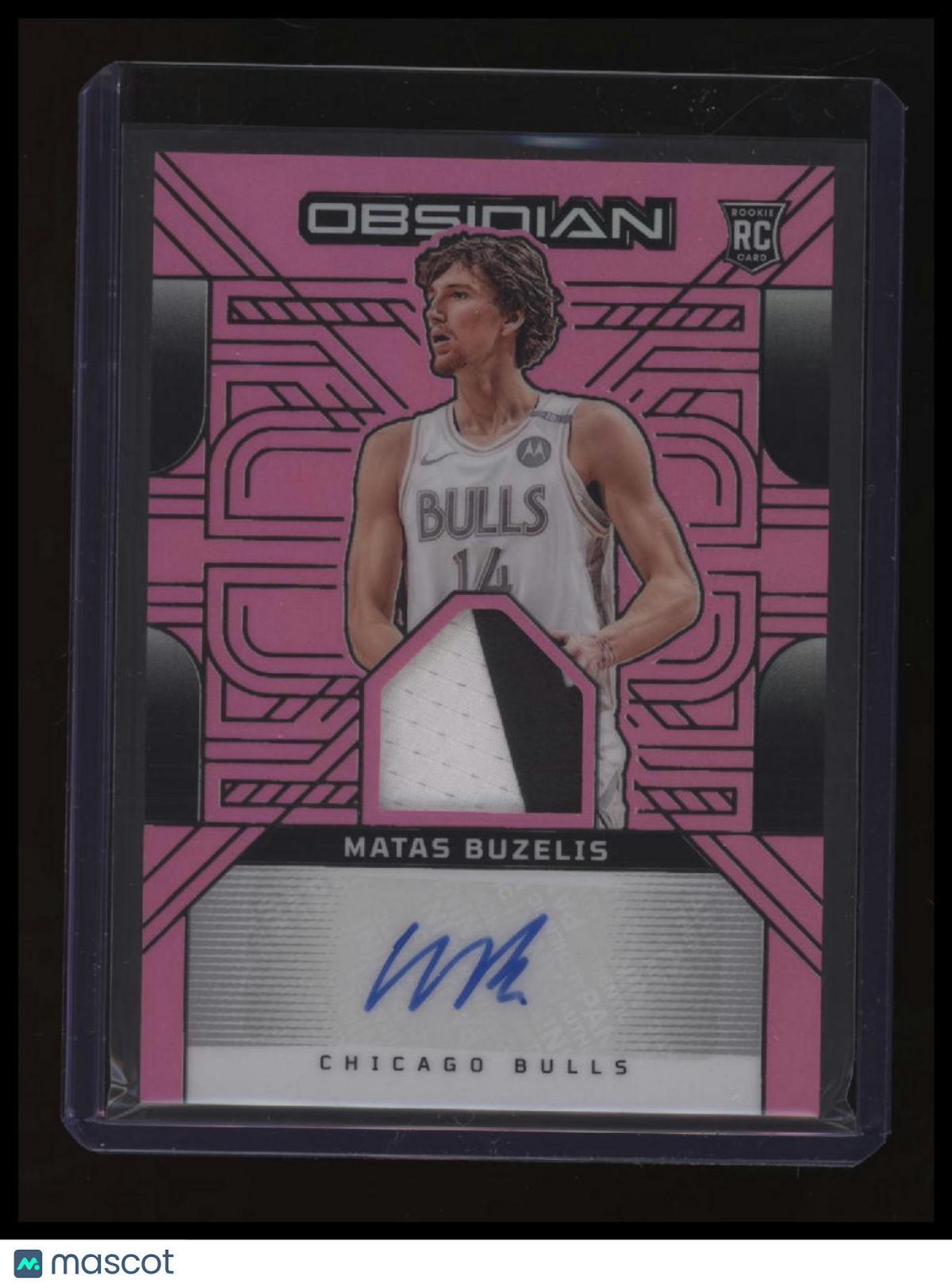 2024-25 Panini Obsidian Matas Buzelis Jersey Ink Electric Etch Pink Flood #/49