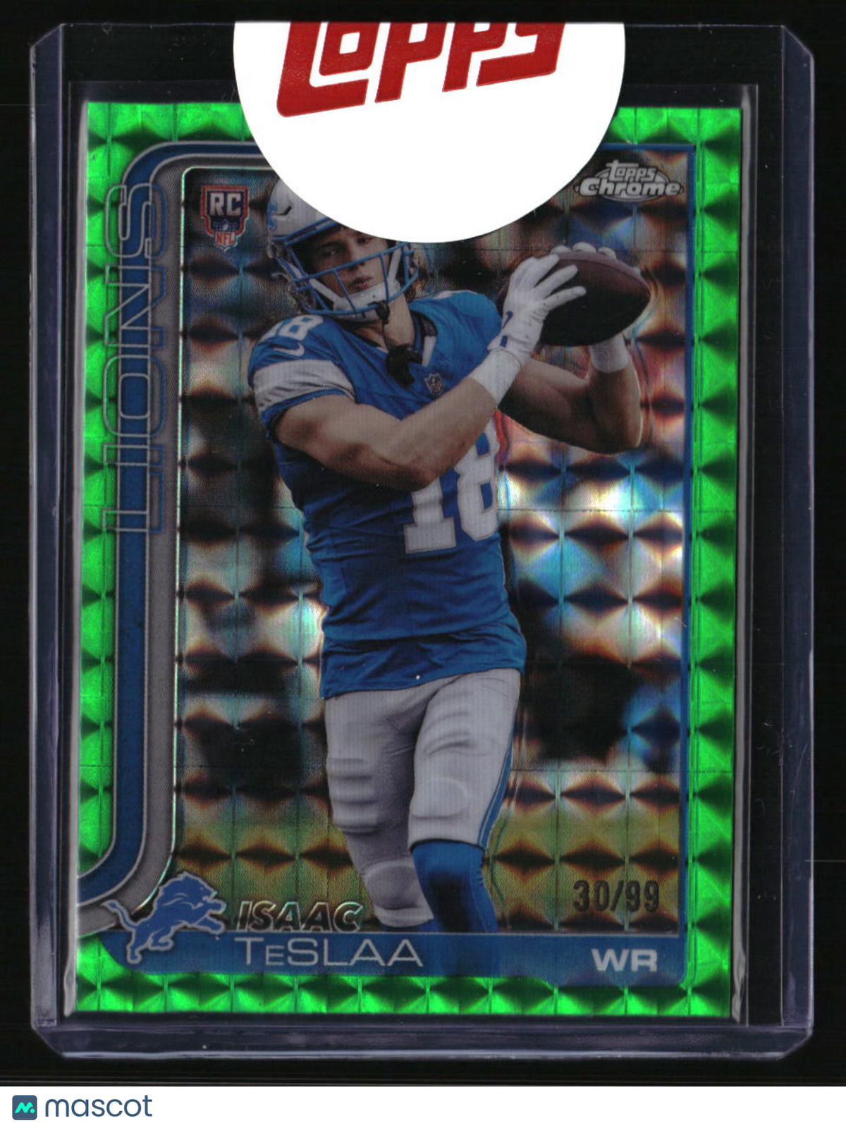 2025 Topps Chrome Isaac TeSlaa Green Geometric Refractor #/99