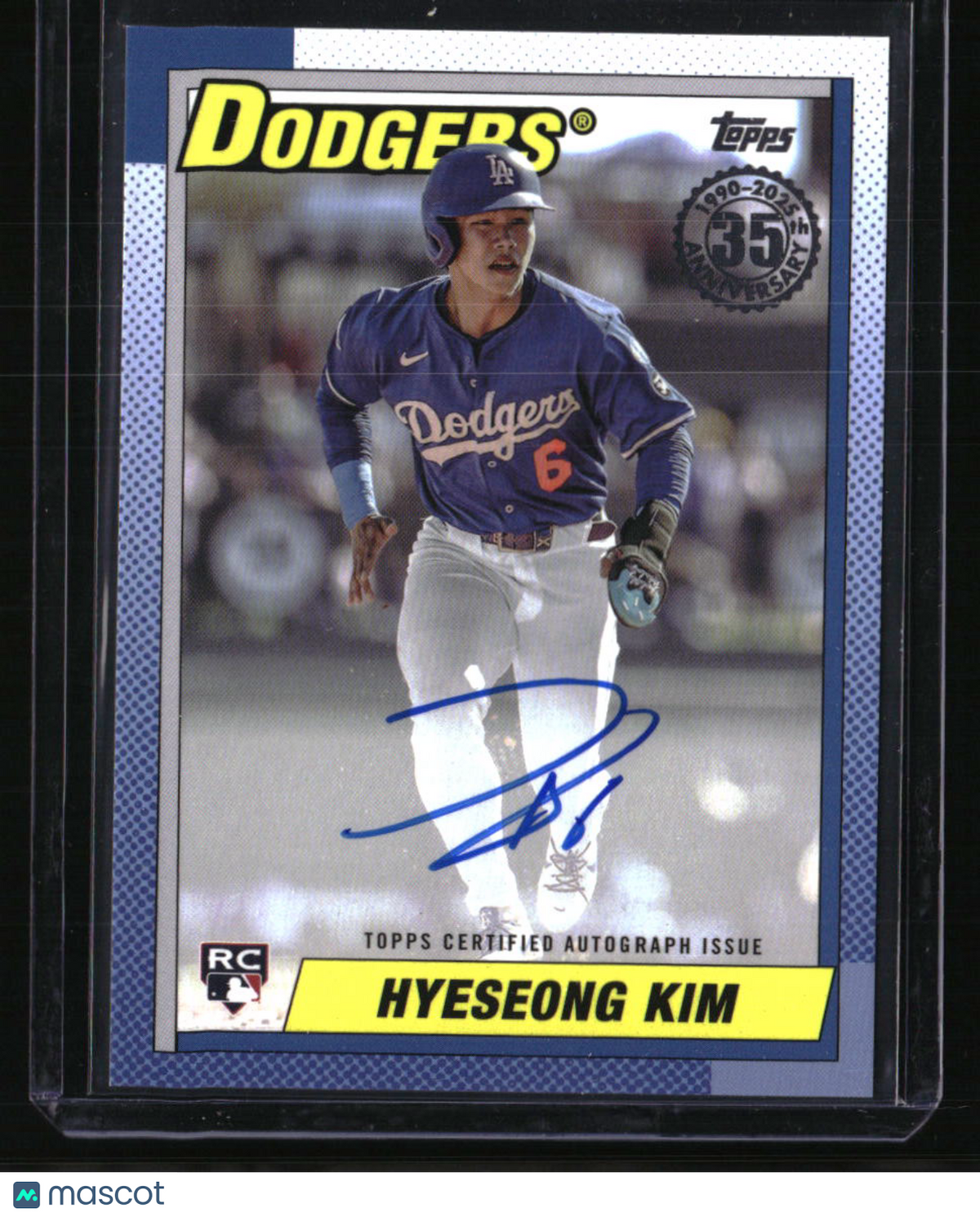 2025 Topps Update Hyeseong Kim 1990 Topps Baseball 35th Anniversary Autographs