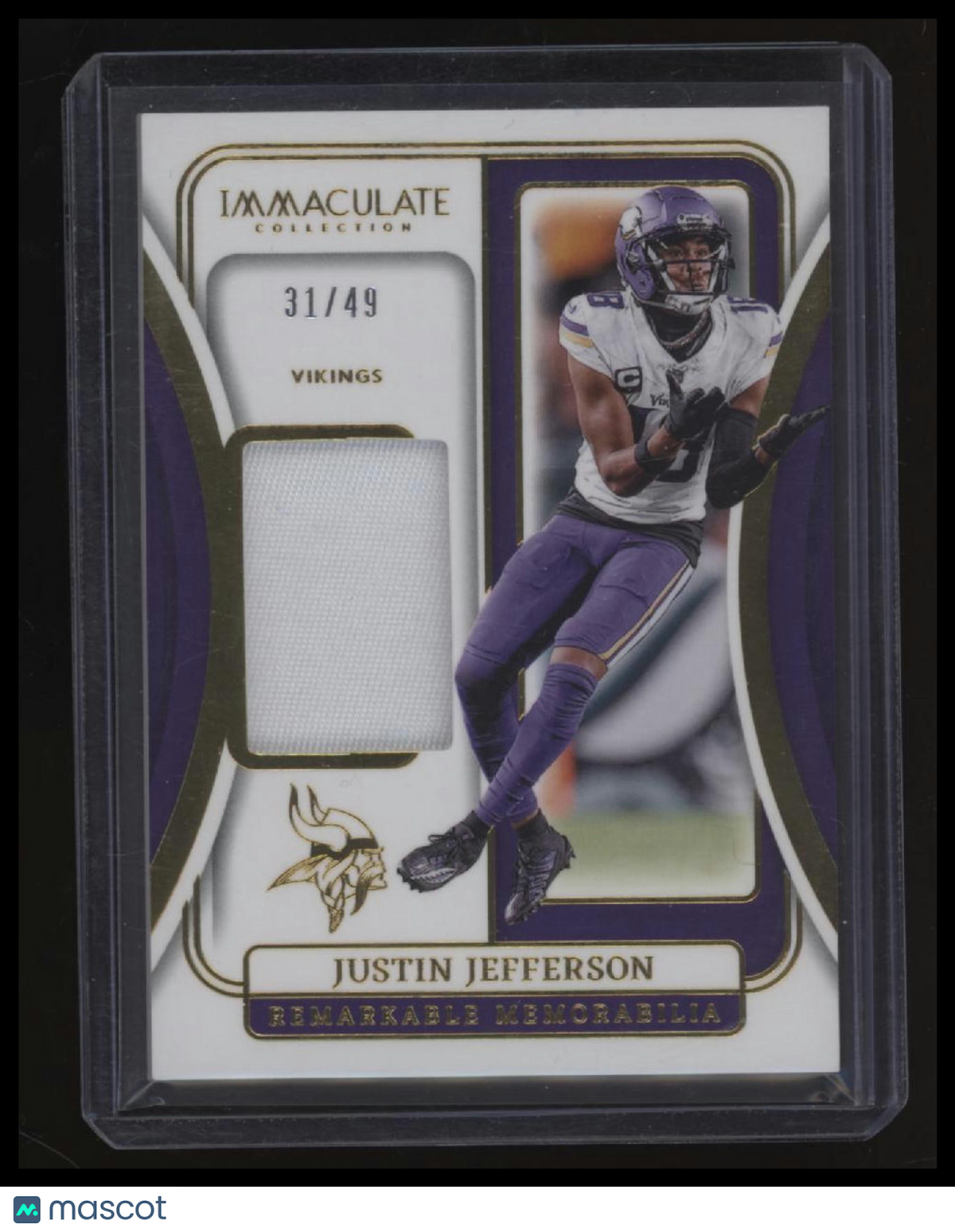 2024 Panini Immaculate Collection Justin Jefferson Remarkable Memorabilia #/49