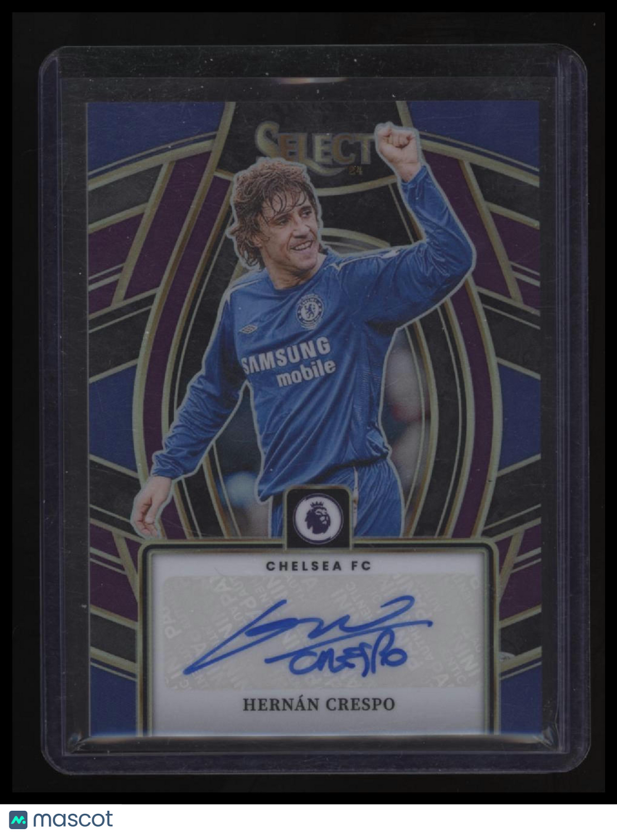 2023-24 Panini Select Premier League Signatures Purple Hernan Crespo #/49