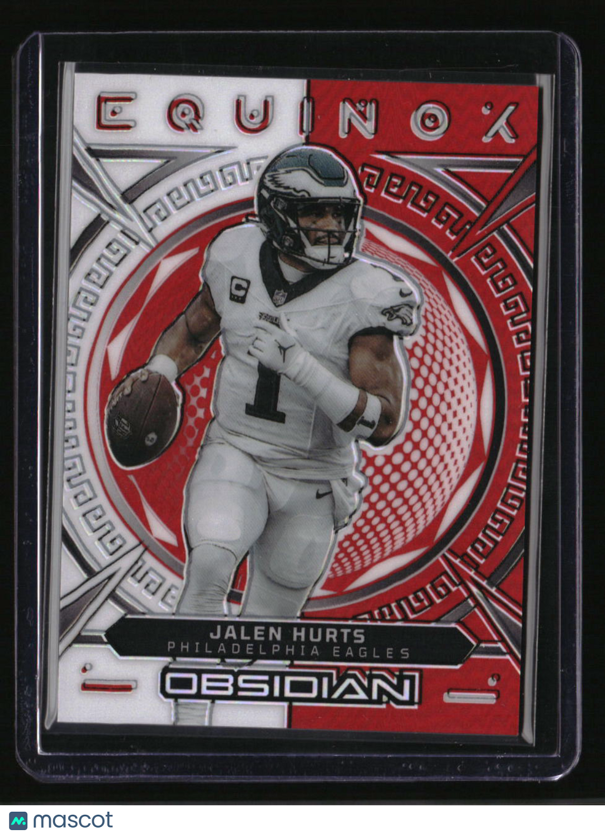 2023 Panini Obsidian Jalen Hurts Equinox Asia Electric Etch Red Flood