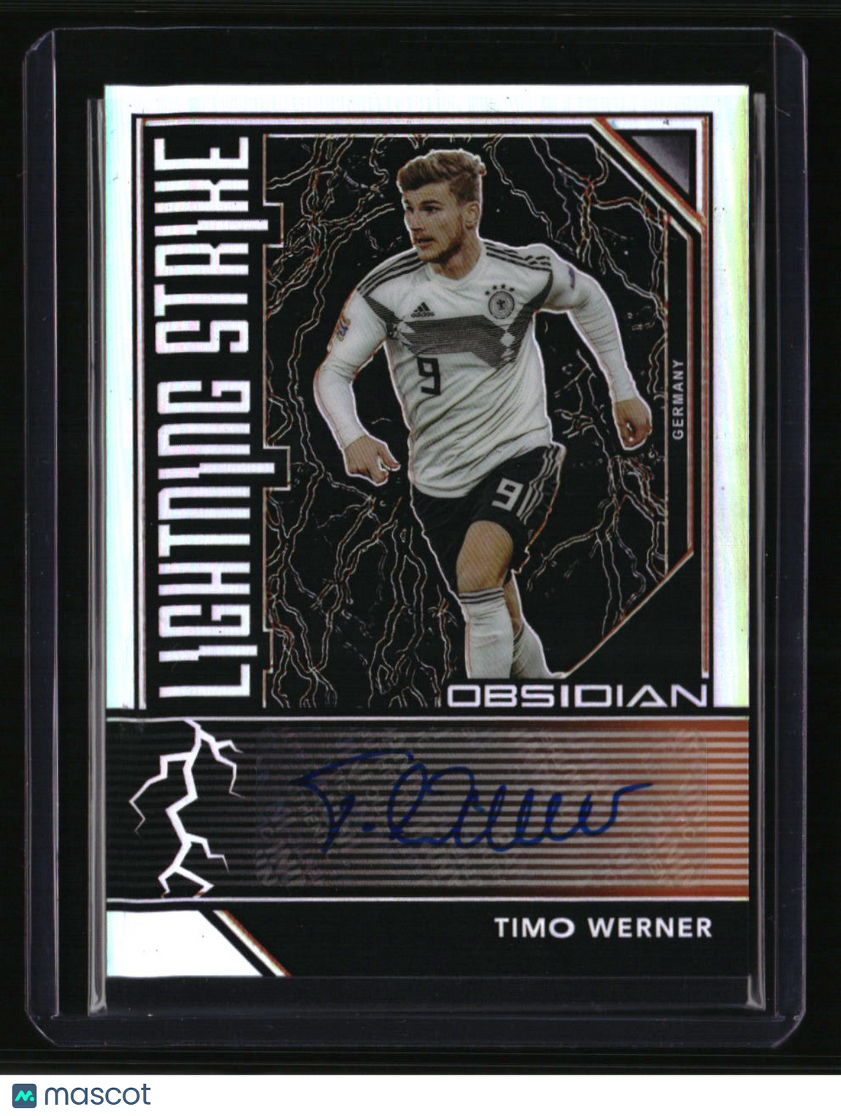2019-20 Panini Obsidian Timo Werner Lightning Strike Orange #/50