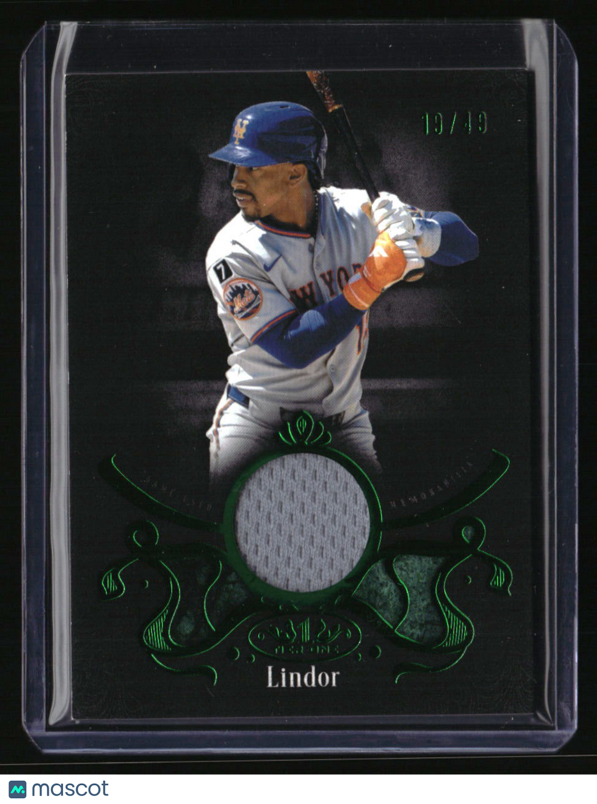 2026 Topps Tier One Francisco Lindor Shadow Relics Green #/49