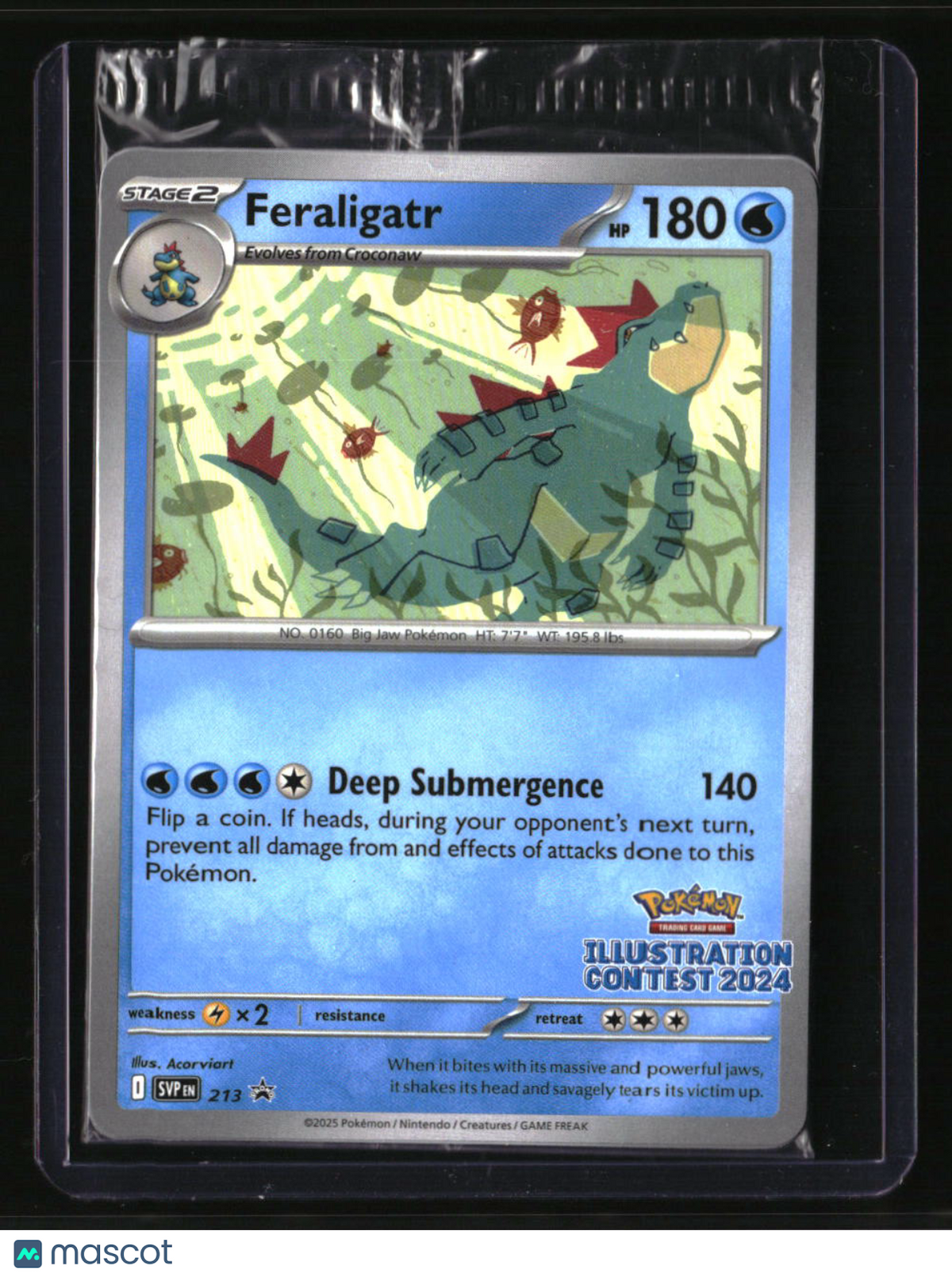 Scarlet & Violet Promo Cards #213 Feraligatr Sealed Pack Illustration Contest