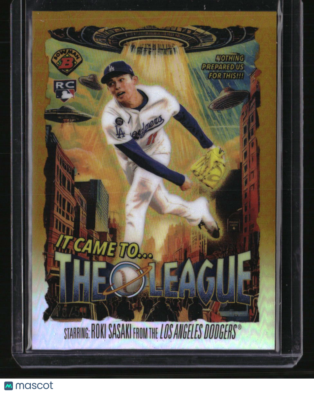 2025 Bowman Chrome Roki Sasaki It Came To The League Gold #/50