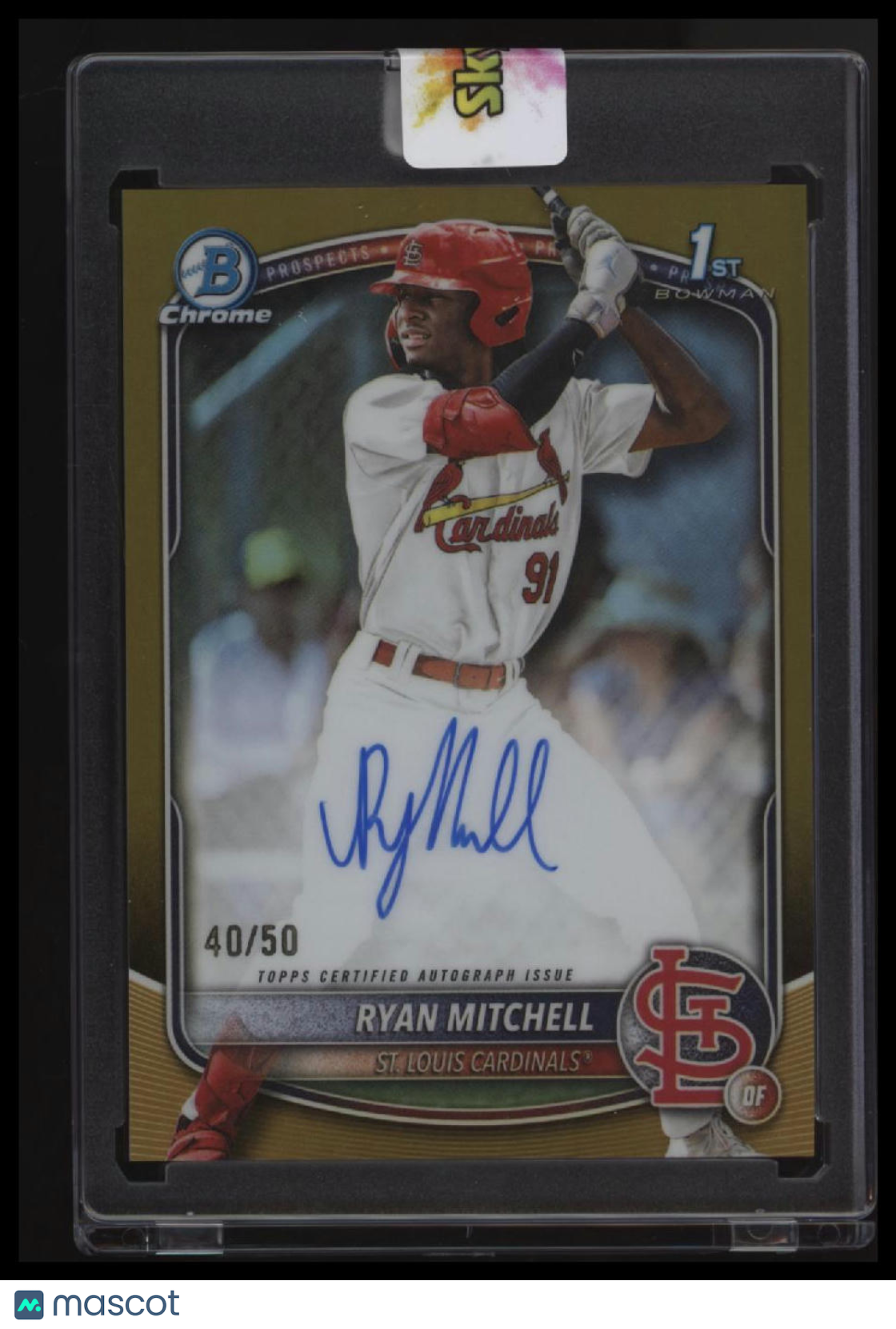 2025 Bowman Draft Ryan Mitchell Chrome Prospect Autographs Gold #/50